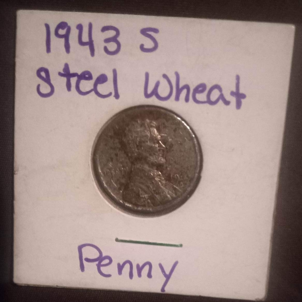 1943 D steel wheat penny
